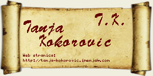 Tanja Kokorović vizit kartica